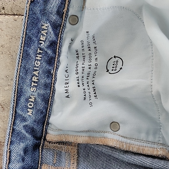 AE Stretch Mom Straight Jean Sz 10 Long - Picture 7 of 12